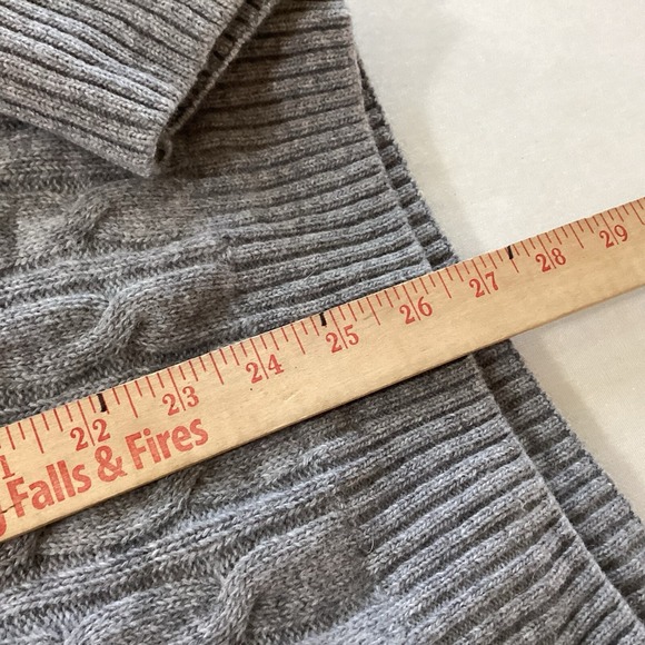 Daniele Blasi Sweater Men's XXL Grey Cable Knit Wool Blend 1/4 Zip Mock Italy - Picture 15 of 16